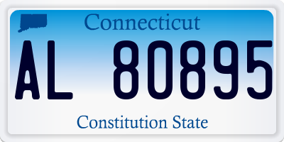 CT license plate AL80895