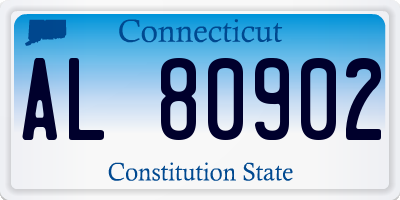 CT license plate AL80902