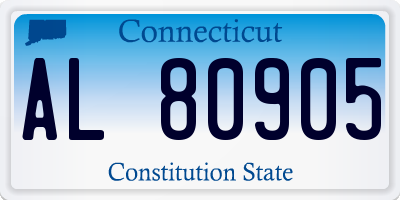 CT license plate AL80905