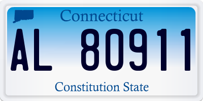 CT license plate AL80911
