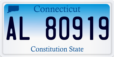 CT license plate AL80919