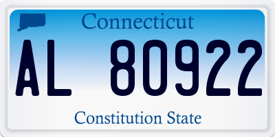CT license plate AL80922