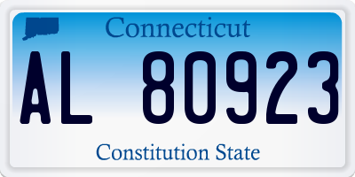 CT license plate AL80923