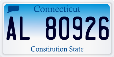 CT license plate AL80926