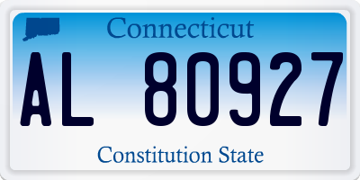 CT license plate AL80927