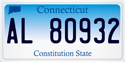 CT license plate AL80932
