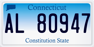 CT license plate AL80947