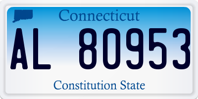 CT license plate AL80953