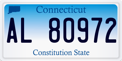 CT license plate AL80972