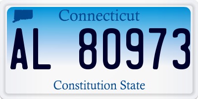 CT license plate AL80973