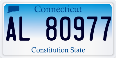 CT license plate AL80977