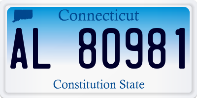 CT license plate AL80981