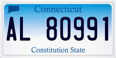 CT license plate AL80991