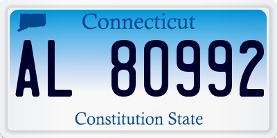 CT license plate AL80992