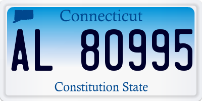 CT license plate AL80995