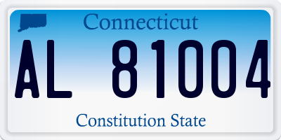 CT license plate AL81004