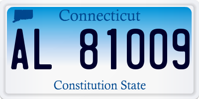 CT license plate AL81009