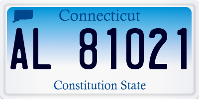 CT license plate AL81021