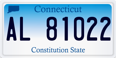 CT license plate AL81022