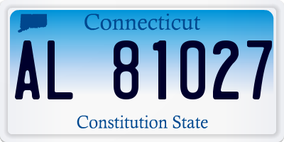 CT license plate AL81027