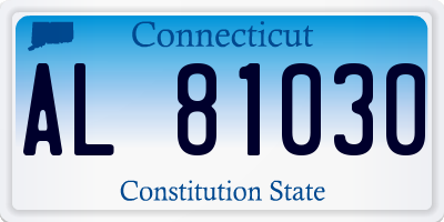 CT license plate AL81030