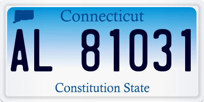 CT license plate AL81031