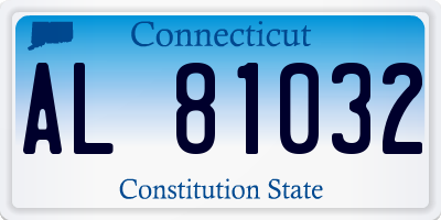 CT license plate AL81032