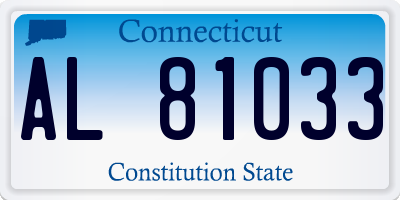 CT license plate AL81033