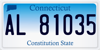 CT license plate AL81035