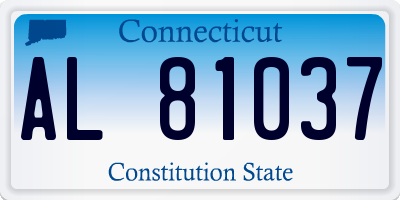 CT license plate AL81037
