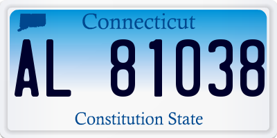 CT license plate AL81038