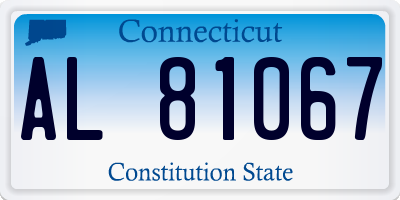 CT license plate AL81067