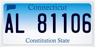 CT license plate AL81106
