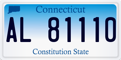 CT license plate AL81110