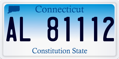 CT license plate AL81112