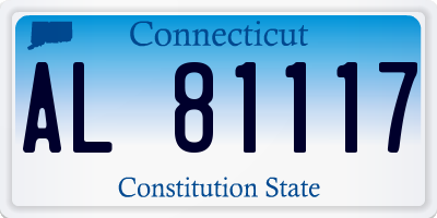 CT license plate AL81117