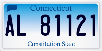 CT license plate AL81121