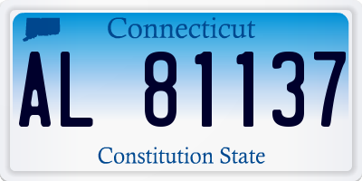 CT license plate AL81137