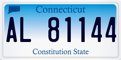CT license plate AL81144