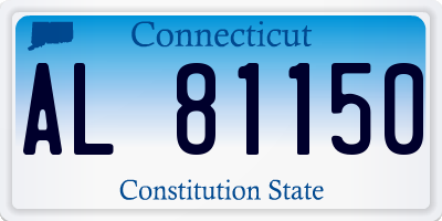 CT license plate AL81150