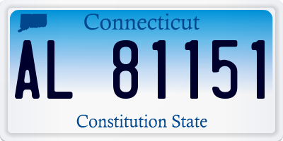 CT license plate AL81151