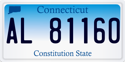 CT license plate AL81160