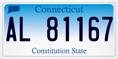 CT license plate AL81167
