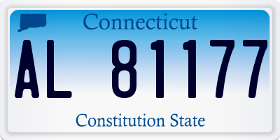 CT license plate AL81177