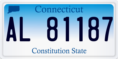 CT license plate AL81187