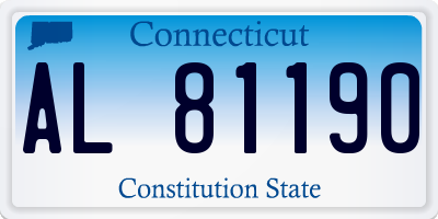 CT license plate AL81190
