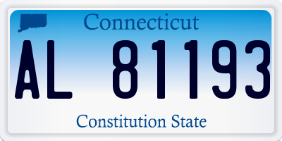 CT license plate AL81193