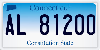 CT license plate AL81200