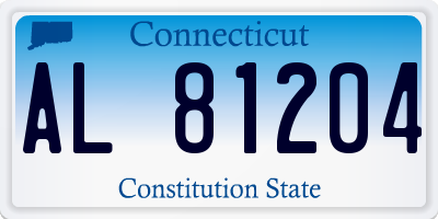 CT license plate AL81204