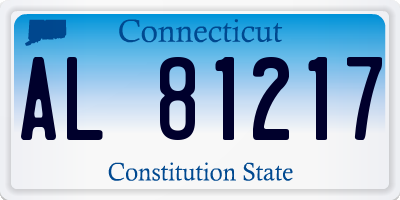 CT license plate AL81217